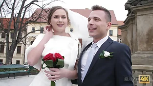 HUNT4K. Glamorous Czech bride spends very first night with rich stranger