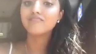 Indian lady chatting on livestream