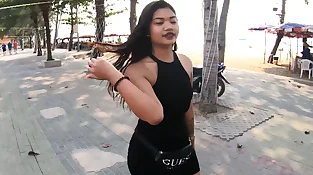 Meaty butt teenage unexperienced from Thailand made a pornography video with Meaty bone tourist