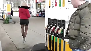 German blondie nubile tart pick up at gas station and ravage