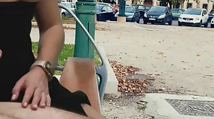 Caught Masturbating Off Strangers Man rod in a Public Park and Prompt Internal ejaculation